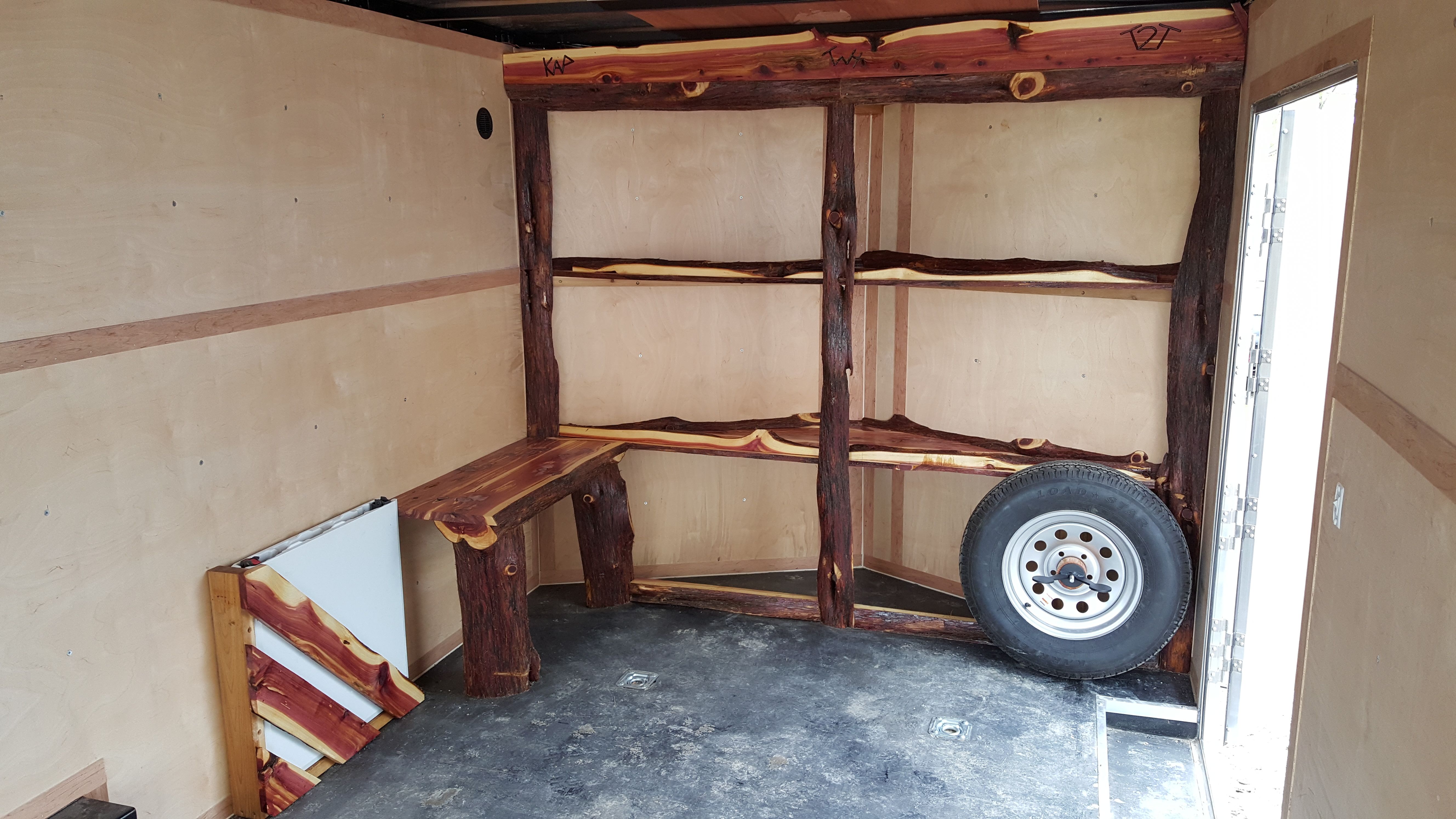 Custom Rustic Live Edge Cedar Shelving by Tree2Trim