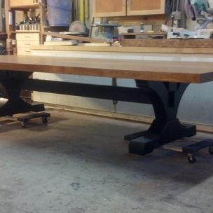 Custom Extra Large Family Dining Table by Puddle Town Woodworking