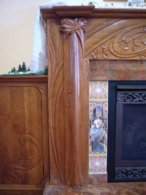 Custom Made Art Nouveau Fire Surround