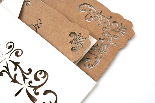 Custom Made Laser Cut Lace Wedding Invitation, Romantic And Vintage Inspired