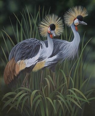 Custom Made Crowned Cranes Original Painting