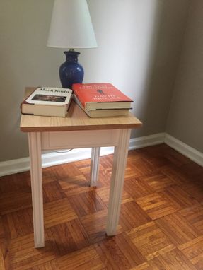 Custom Made Small End Table With Simple Inlay