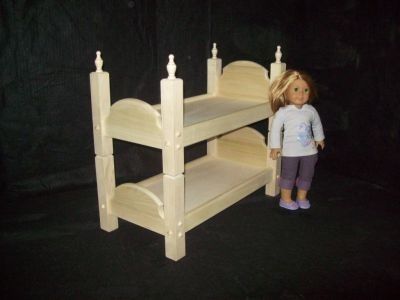 Custom Stackable Twin Bed For American Girl Doll by Pine 