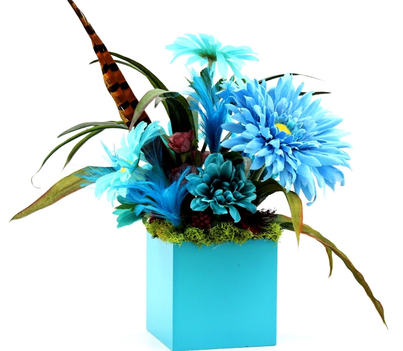 Blue Flower Vase Centerpiece