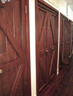 Custom Made Custom Reclaimed Wood And Mahogany Closet Doors