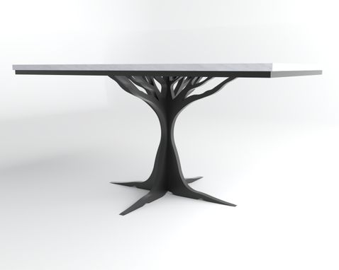 Custom Made Metal Table Base - Pedestal Style (Oak Tree)