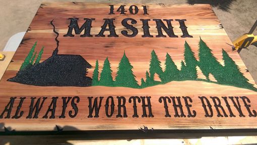 Custom Made Custom Carved Family Name Redwood Signs