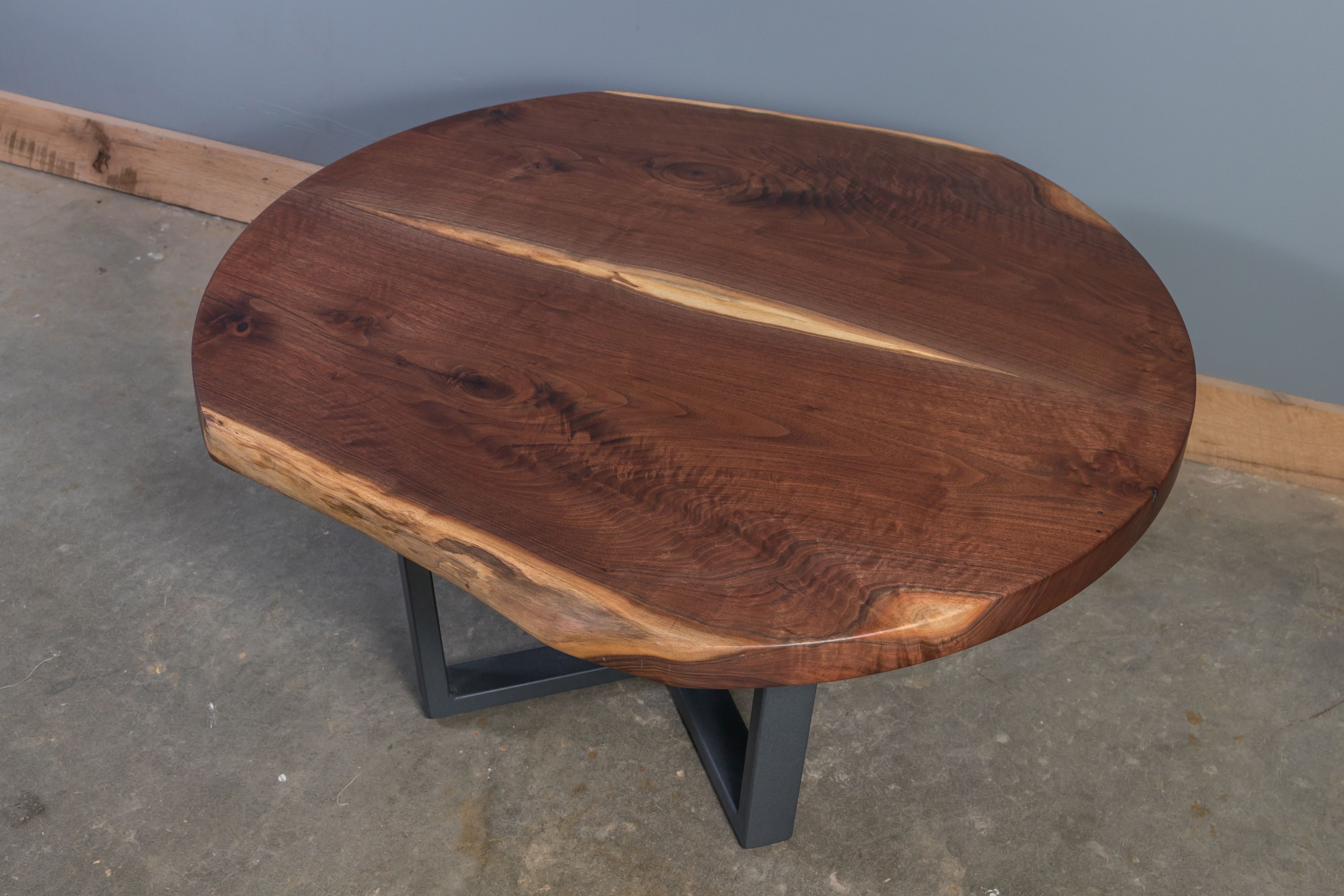 Buy Hand Crafted Live Edge Black Walnut Coffee Table, made to order from KC Custom Hardwoods