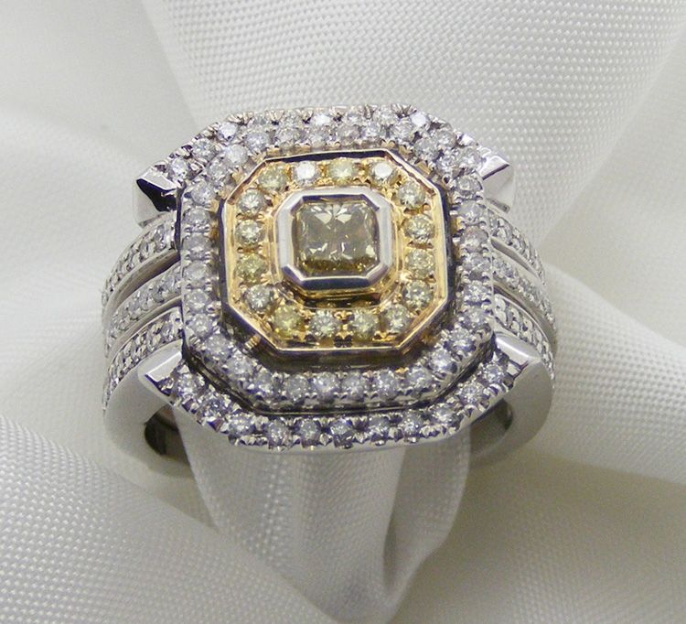 Hand Crafted Yellow Diamond Engagment Ring by Diamonds Jewelers ...