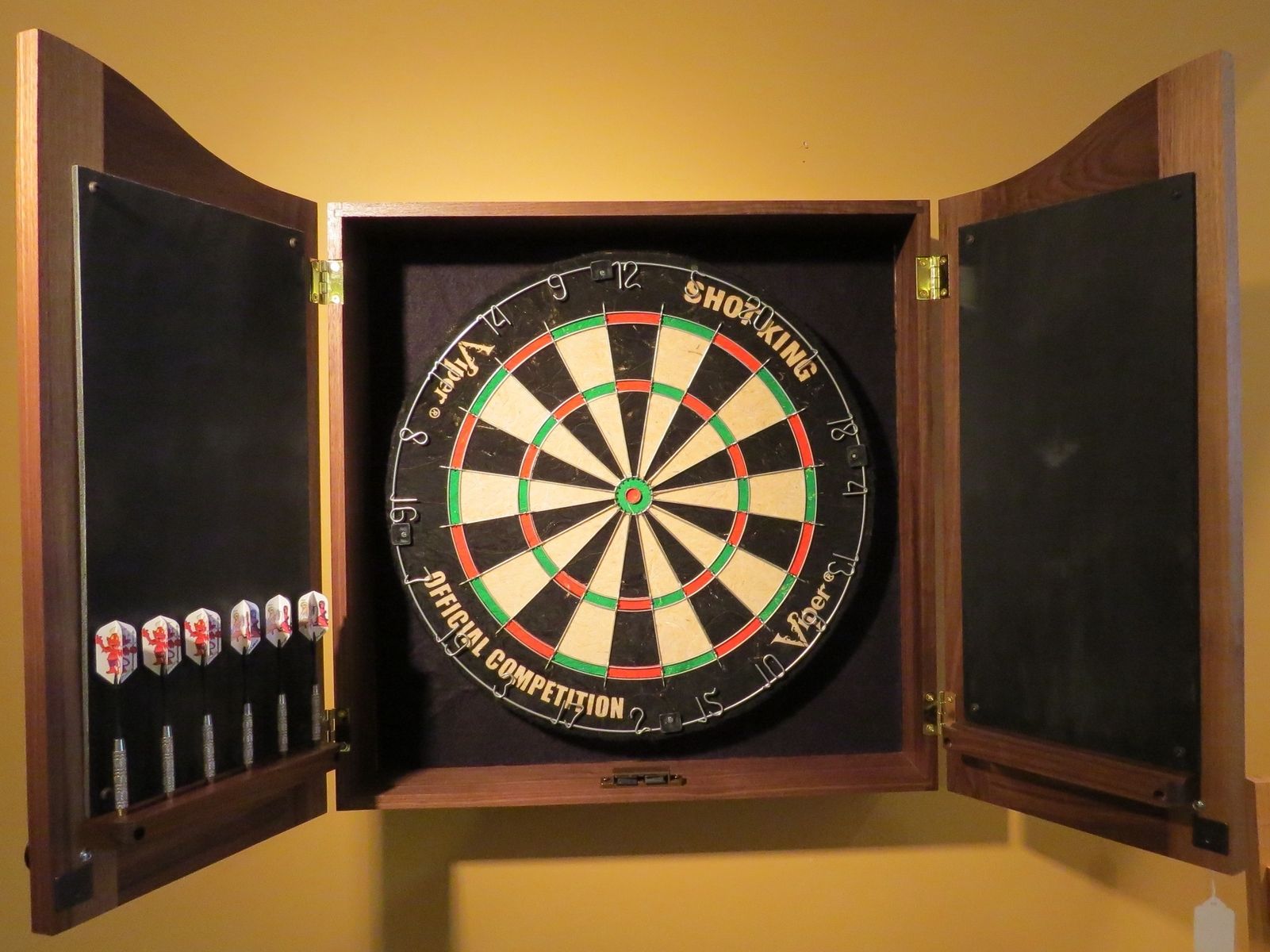 Handmade Walnut Dart Board by Mountain Top Woodcrafts