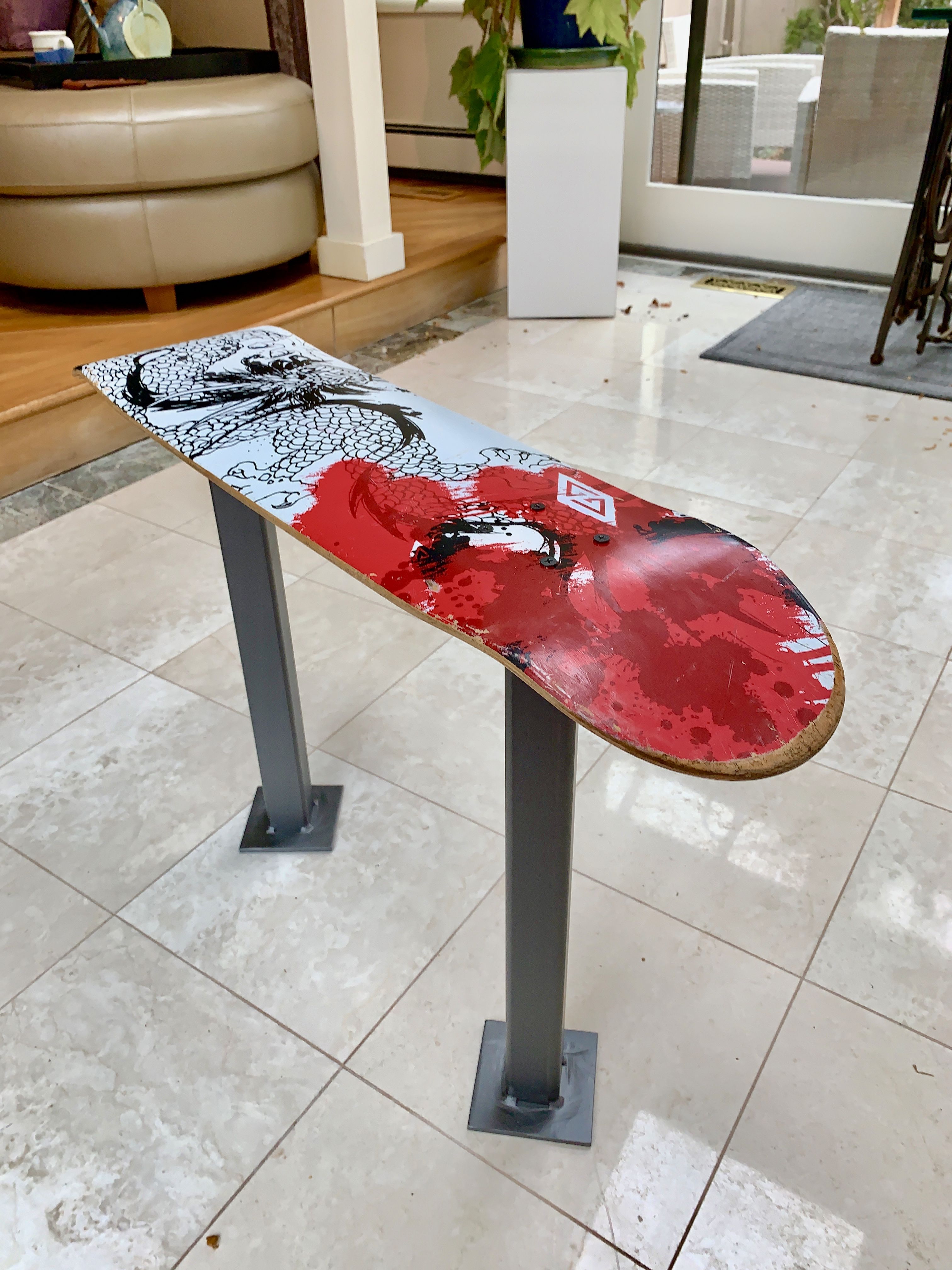 Buy Handmade Skateboard Table, made to order from PeppercornStudio