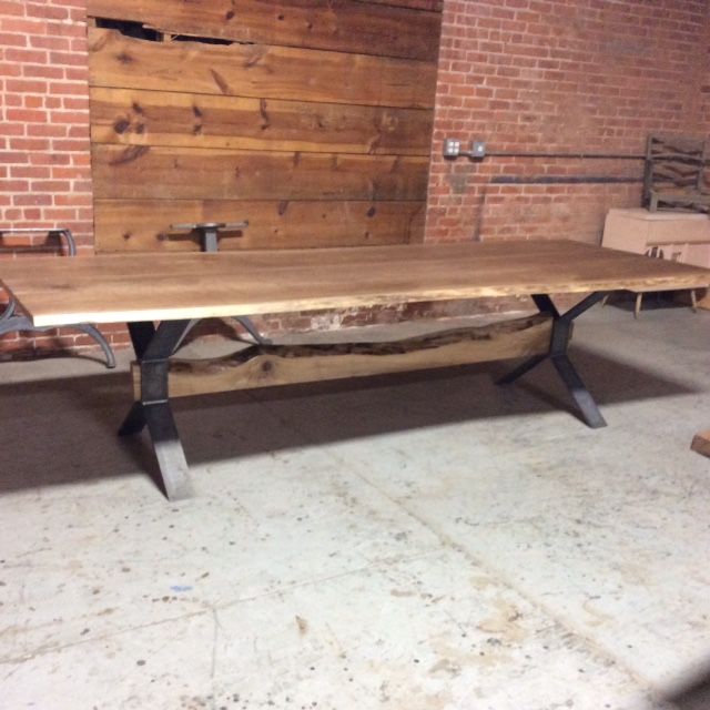 Buy Hand Crafted Live Edge Farm Style Dining Table, Made To Order From 