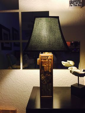 Custom Made Table Lamp Bourbon Booker's Theme, Black Shade