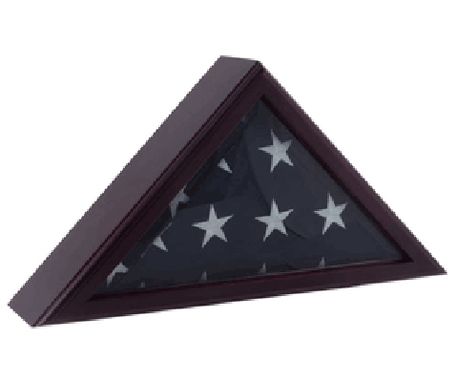 Custom Made Veteran Flag Case Black Cherry,Veteran Flag Display Case
