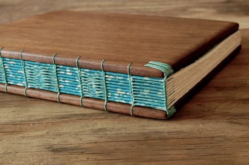 Custom Made Black Walnut Wood Guest Book - Rustic Wedding Or Cabin Guest Book Wood Journal