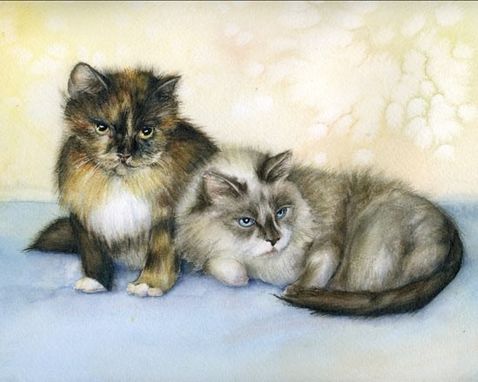 Hand Made Watercolor Pet Portrait by Designs By Melody ...