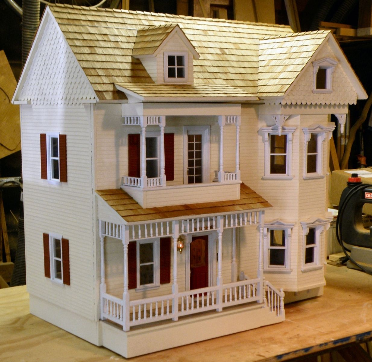 Handmade Dollhouse Restoration By Rtw Woodcraft CustomMade big-wooden-barbie-dollhouse-kit-4-floors-without-the-furniture-casa