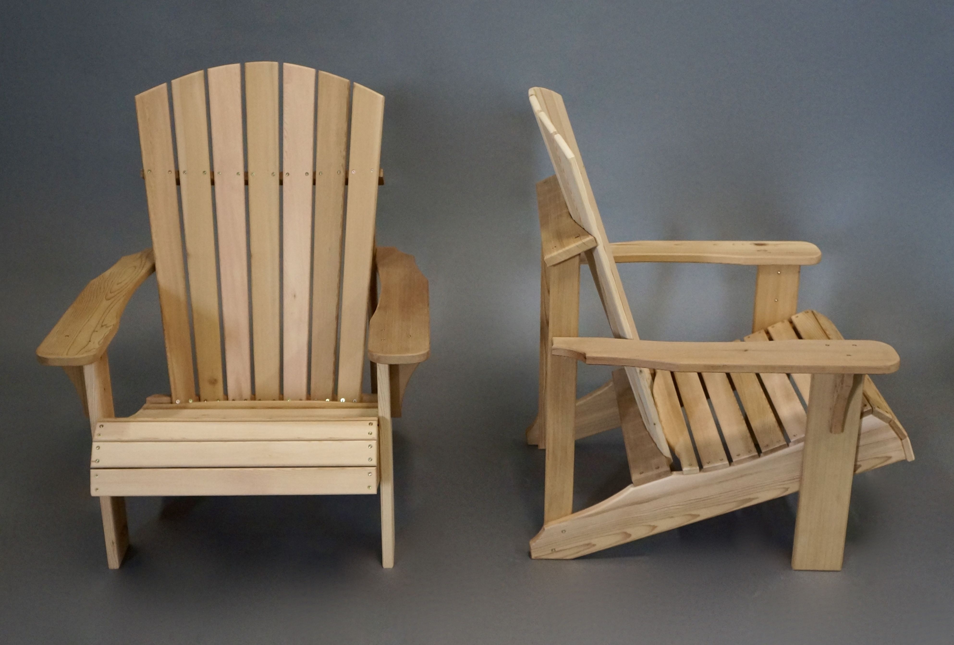 Hand Crafted Cedar Adirondack Chairs And Table by Gerspach Handcrafted
