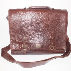 Hand Made Horween Leather Messenger Bag Shown In Black by Ozark ...