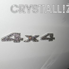 LZLRUN Automotive Custom Bling Bling Crystal Diamond Metal Letters Emblem  Badge Kit (Silver)