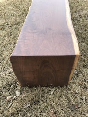 Custom Made Walnut Waterfall Bench / Coffee Table