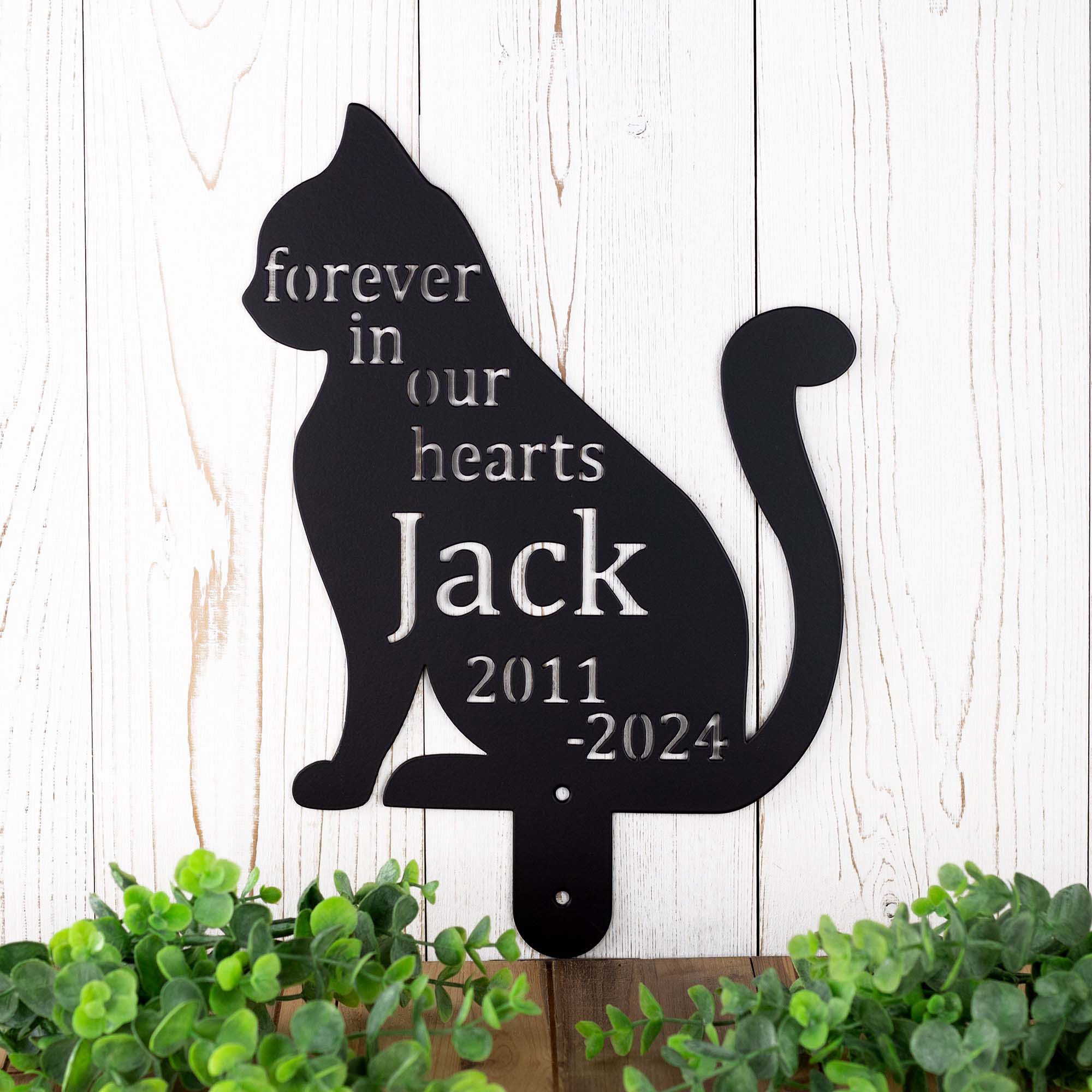 Buy Hand Crafted Cat Memorial Garden Stake, Cat Metal Sign, Pet Grave