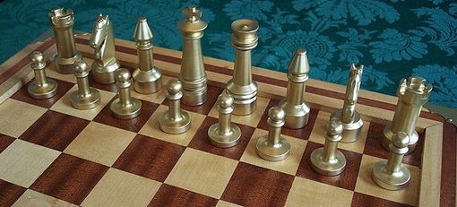 Custom Made Sapele And Maple Chess Set