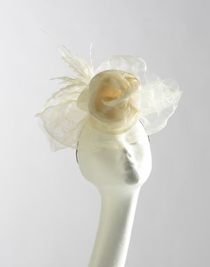 Custom Made Free-Form Sinamay Rose Bridal Headpiece