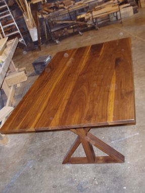 Custom Made Black Walnut Trestle Table