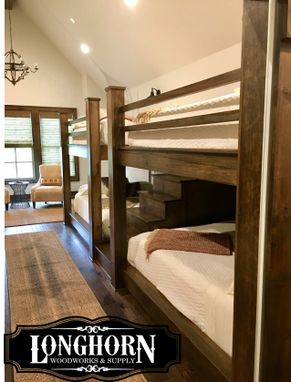 Custom Made Quad Queen Over Queen Bunk Beds