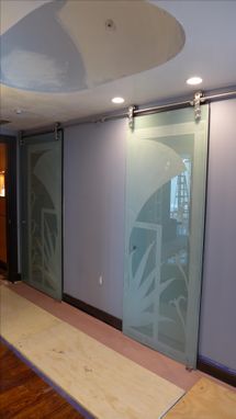 Custom Made Etched Glass Doors