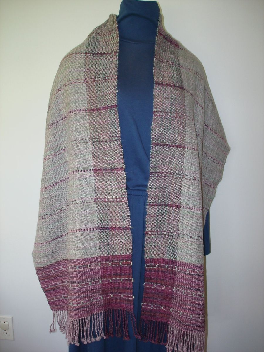 Hand Crafted Hand Woven Danish Medallion And Leno Shawl by Barbara's ...