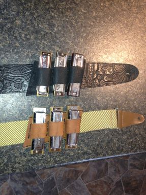 Custom Made Leather Harmonica Holder