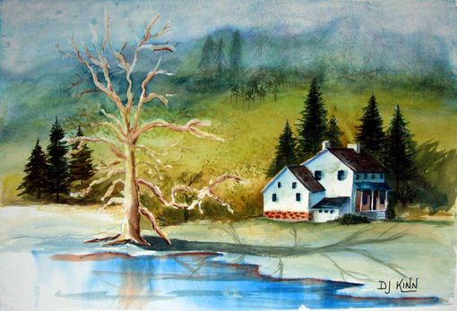 Custom Made Guarding The Homestead Watercolor Painting