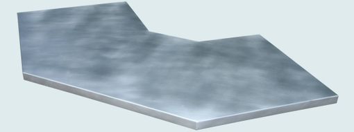 Custom Made Zinc Countertop With Gullwing Shape