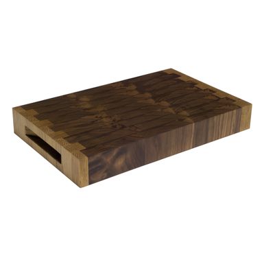 Custom Made Walnut And Cocobolo End Grain Cutting Board, Handmade And Reversible