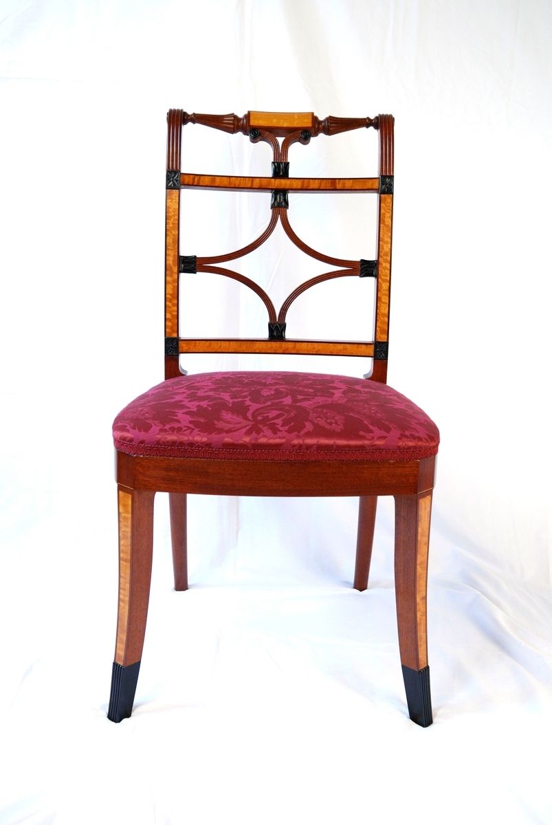 Custom Federal Period Scroll Back Chair By Cl Phillips Fine