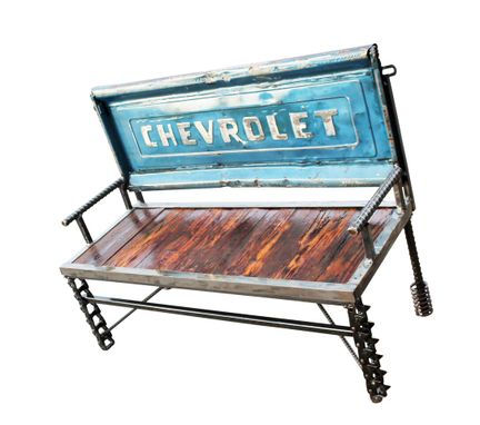 Custom Made Chevy Truck Tailgate Bench Outdoor Garden Benches