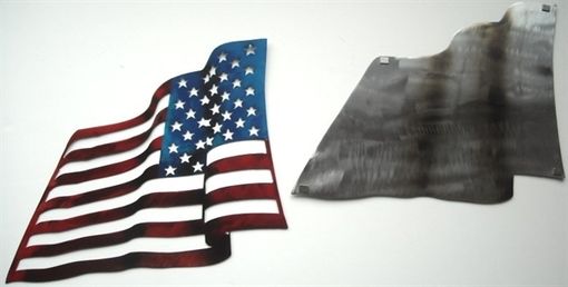 Custom Made United States Flag Wall Sculpture