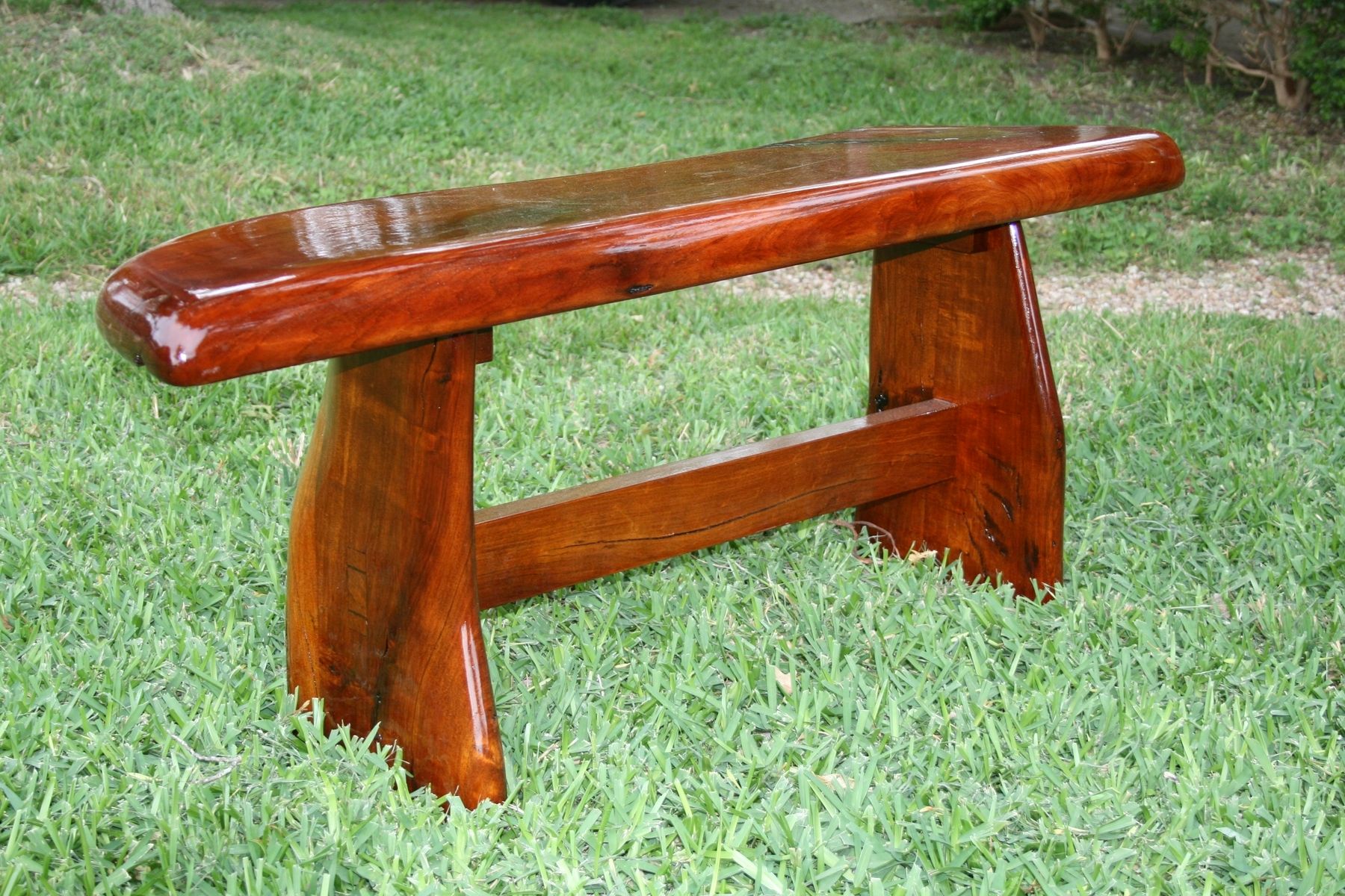 Custom Made Mesquite Bench by Stoll Furniture and Design