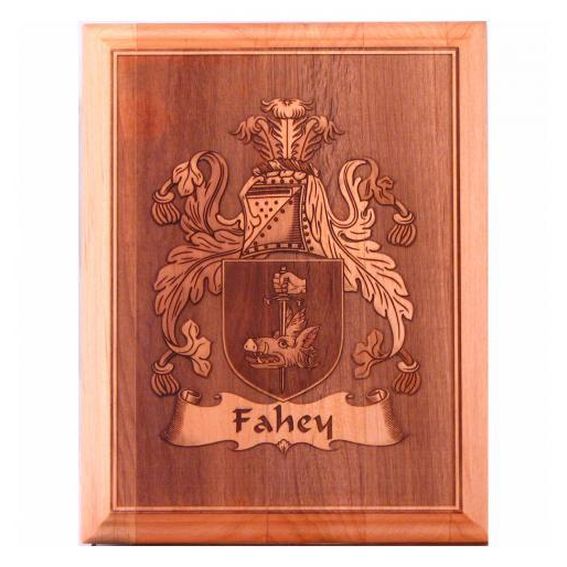 Custom Coat Of Arms Laser Engraved 7x9 Inch Alder Plaque by Wooden Pen ...