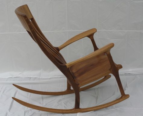Custom Made Iroko (African Teak) Rocking Chair