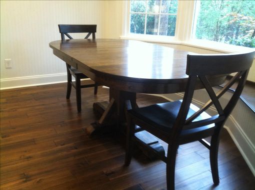 Custom Made Oval Dining Pedestal Table-Cherry