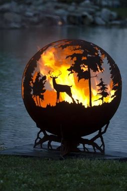 Custom Made Custom Up North Fire Pit Sphere - 37 Inches