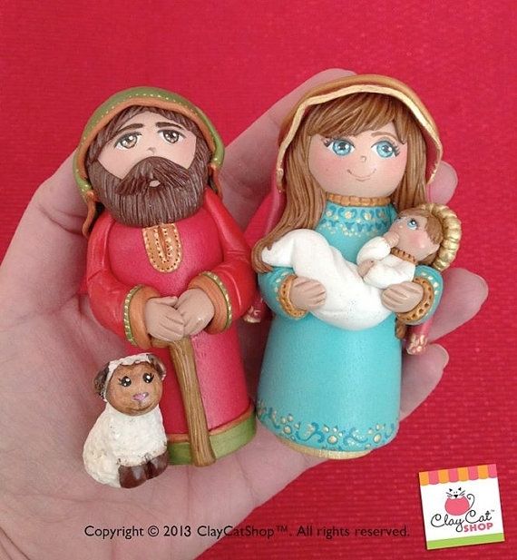 Custom Made One Of A Kind Nativity Sets by Claycatshop | CustomMade.com