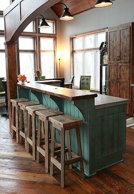 Custom Made Reclaimed Barn Wood Rectangle Stools With Free Shipping