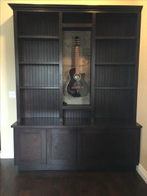 Custom Made Guitar Wall Bookcase