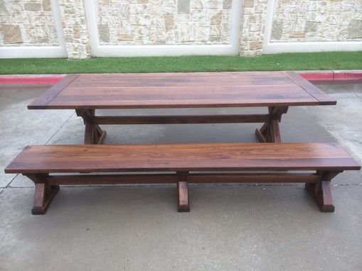 Custom Made Walnut Trestle Table
