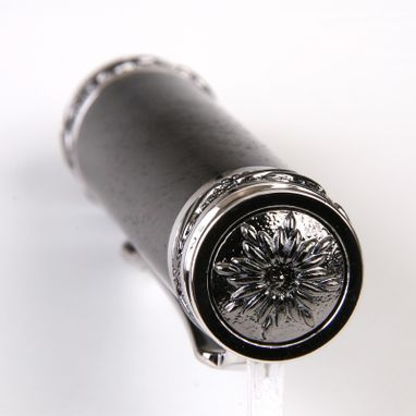 Custom Made Lanier Majestic Fountain Pen - Black Pearl - Mf6w150