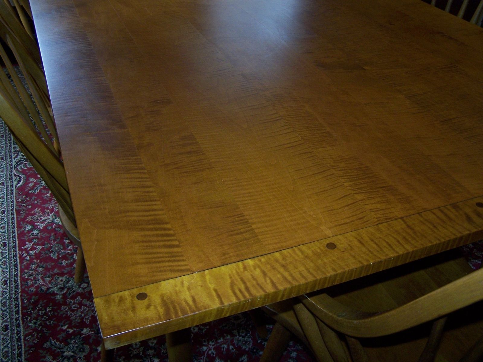 Handmade Tiger Maple Table by Saltwater Woodworks